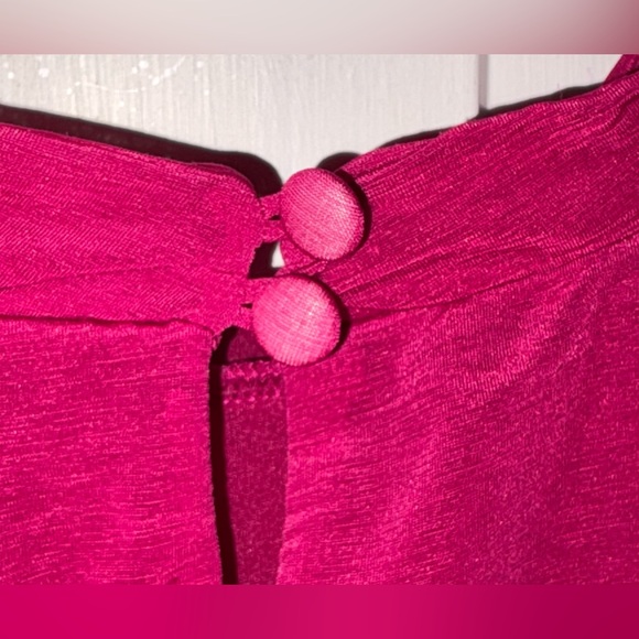 Y2K Chiffon Layered Fuchsia Top size Petite XL - Picture 6 of 7